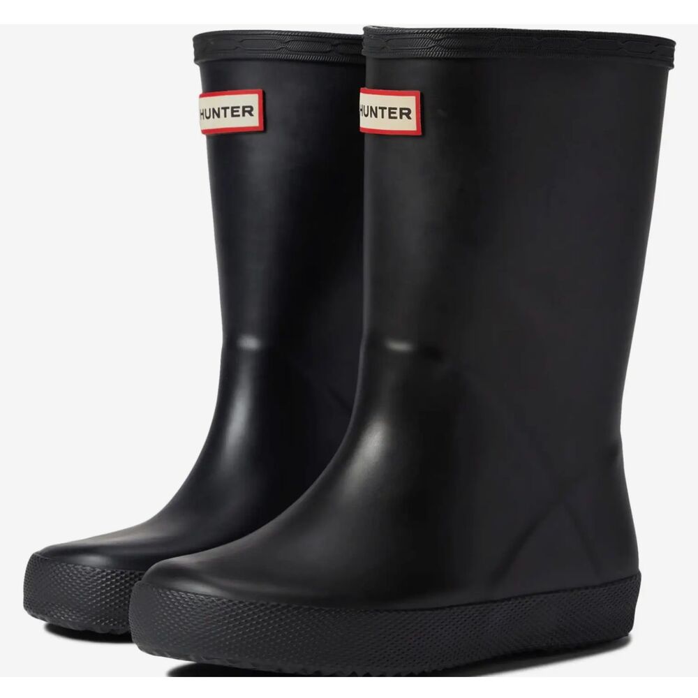 Hunter Kids First Classic Rain Boots Black Toddler Size 8 Boy 9 Girl